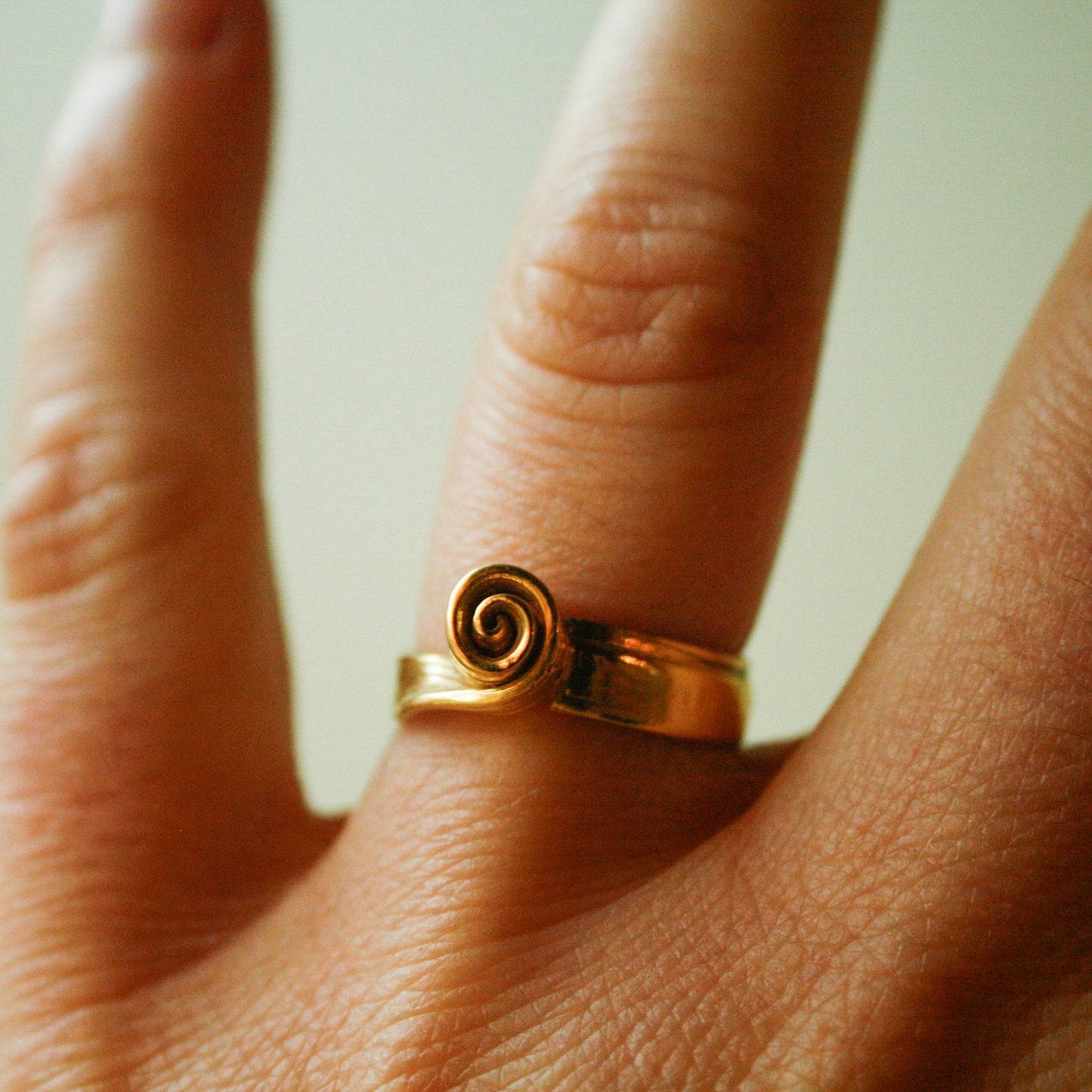 Spiral wave Unika Ring (Str. 52) - Forgyldt