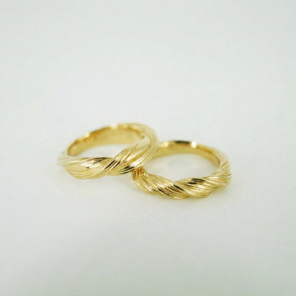 Ocean Curl Ring - Forgyldt