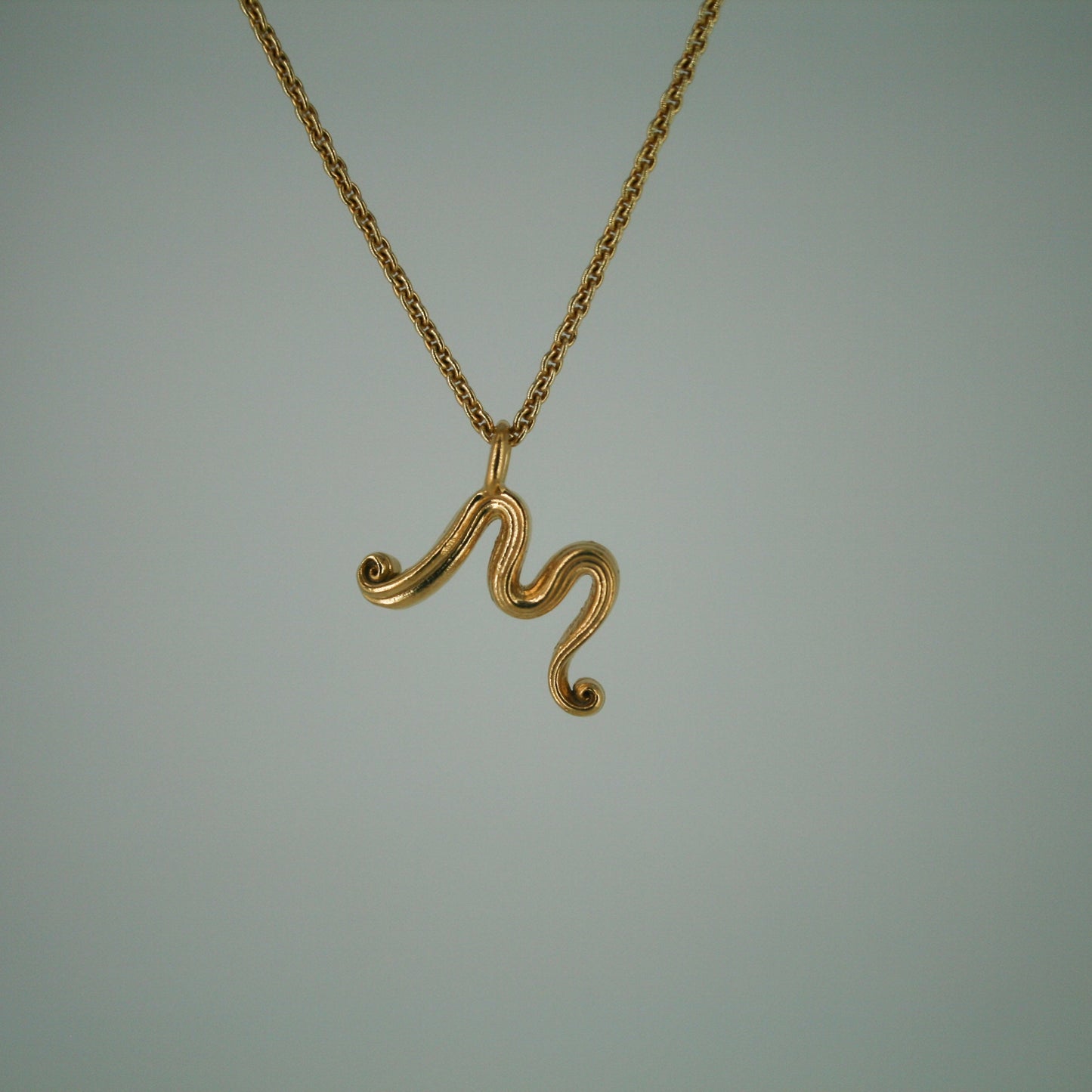 Alfabet Vedhæng - Forgyldt