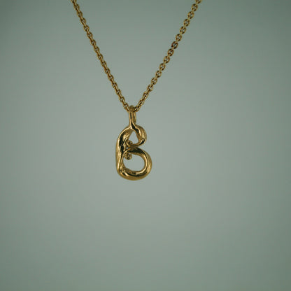 Alfabet Vedhæng - Forgyldt