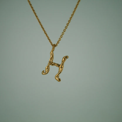 Alfabet Vedhæng - Forgyldt