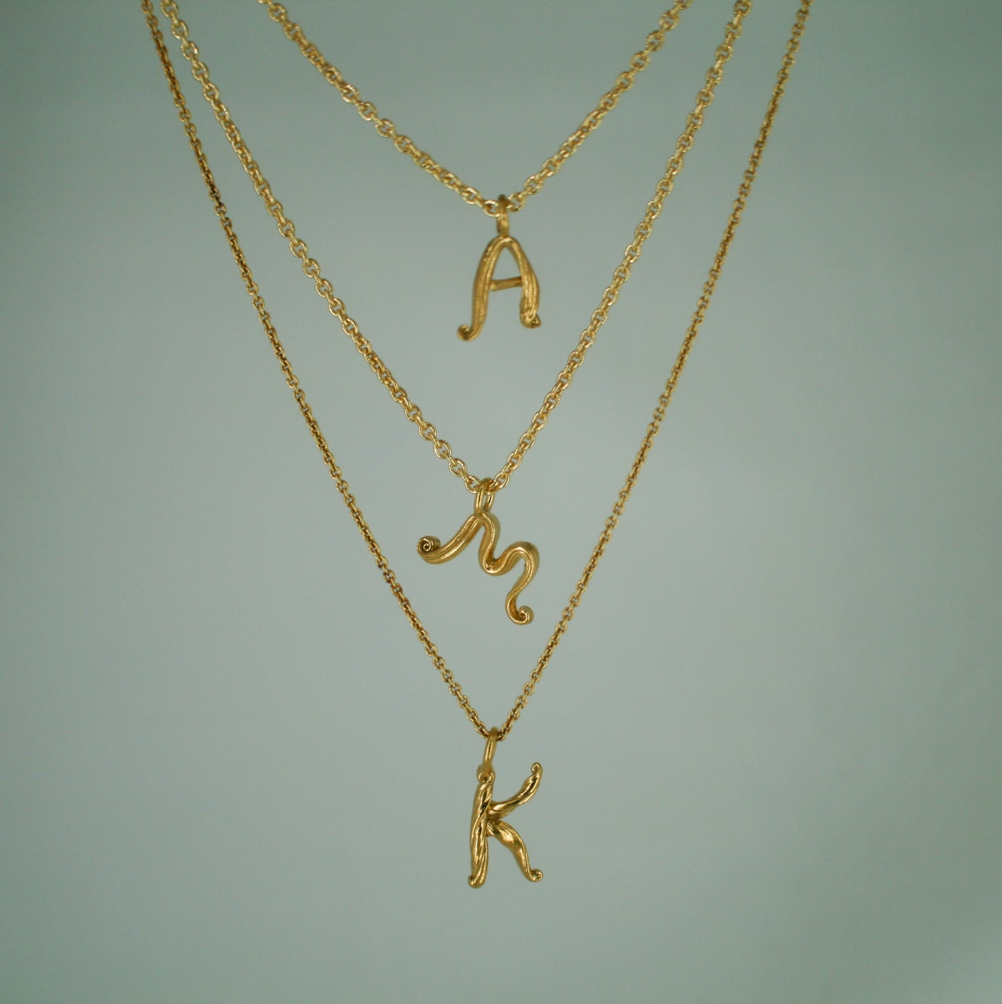 Alfabet Vedhæng - Forgyldt