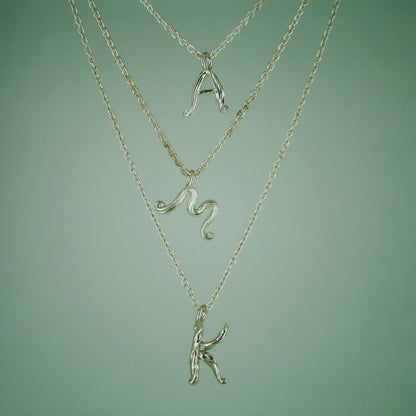 Love Letter - Letter Pendant in Sterling Silver