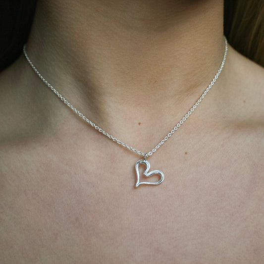 Leopoldíne Heart Vedhæng - Sterling Sølv