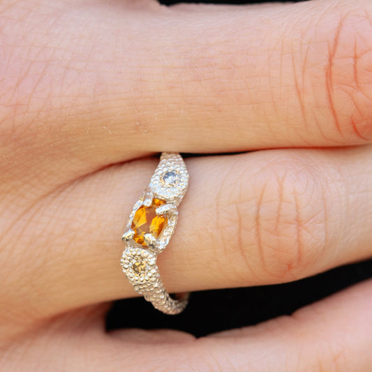 Hera Citrin Champagne Ring (Size 52)