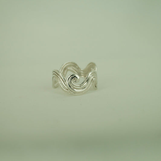 Waves on Waves Unika Ring (Str. 60) - Sterling Sølv