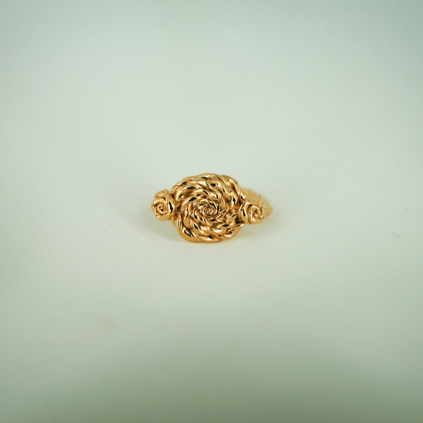 Curly Rose Ring - Forgyldt