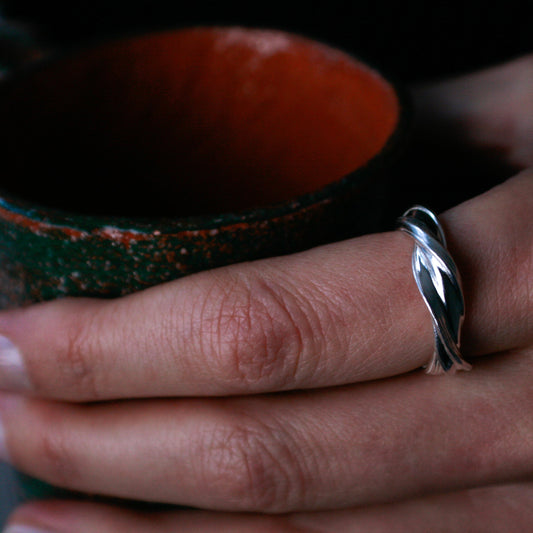 Ocean Curl Ring - Sterling Sølv