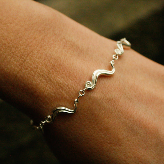 Swirl Armbånd - Sterling Sølv