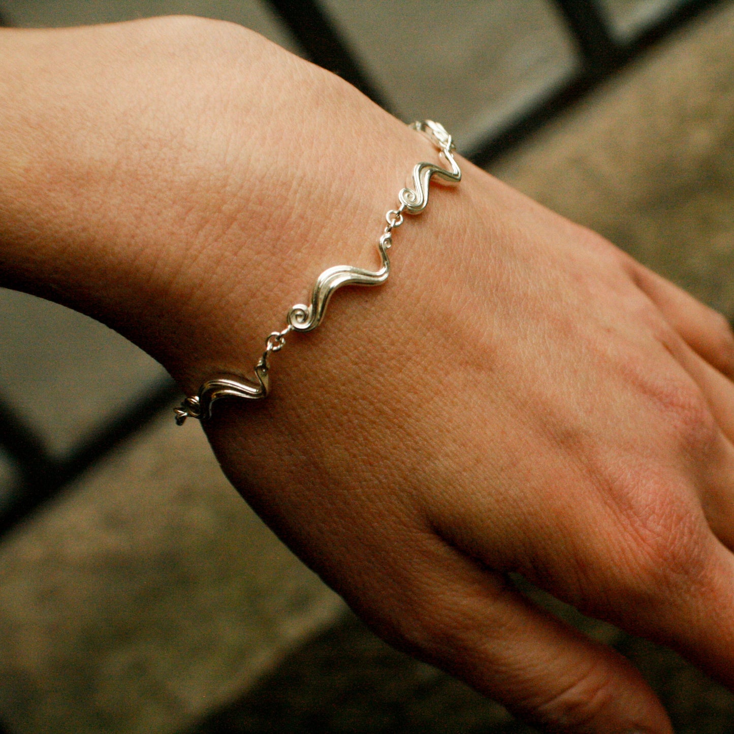 Swirl Armbånd - Sterling Sølv