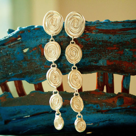 Vertigo Chain Øreringe - Sterling Sølv