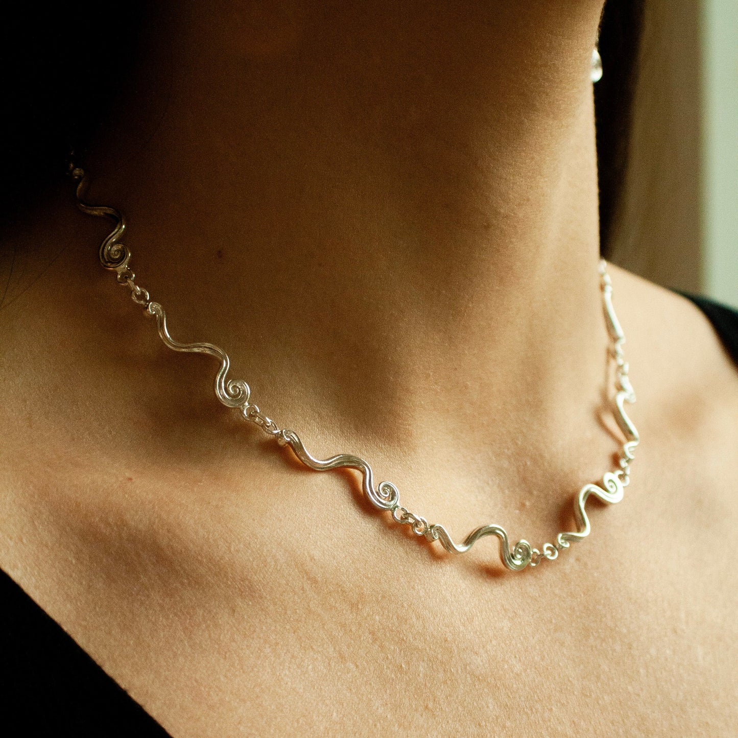 Big Swirl Chain - Sterling Sølv