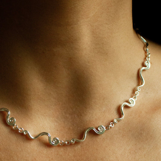 Big Swirl Chain - Sterling Sølv