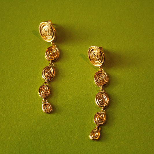 Vertigo Chain Øreringe - Forgyldt