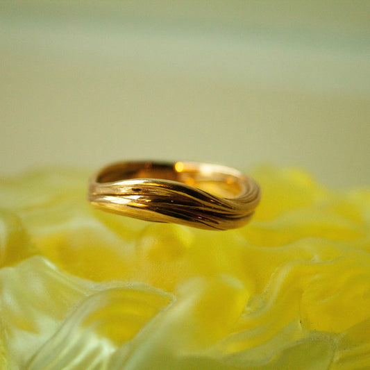 Love Wave Unika Ring (57) - Forgyldt