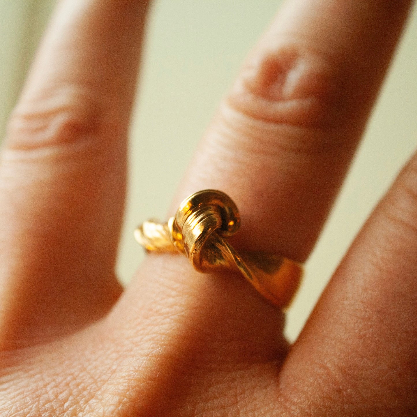 Treasure Wave Unika Ring (Str. 57) - Forgyldt