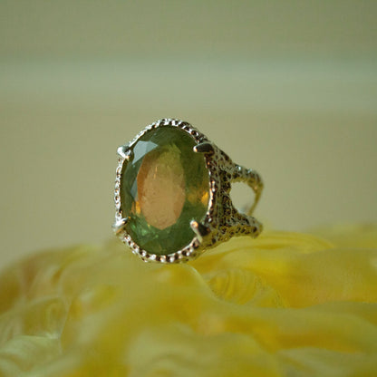 Gaia Beryl Unika Ring  (Str. 44) - Sterling Sølv