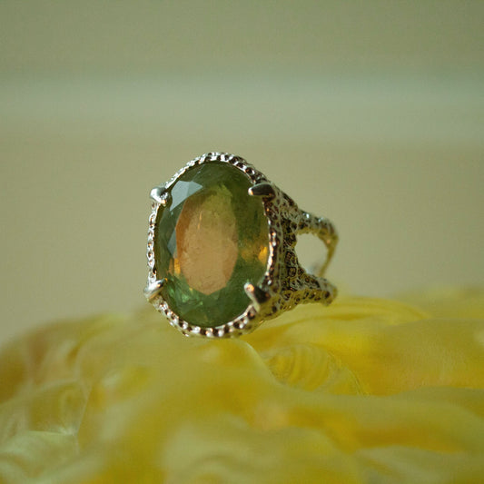 Gaia Beryl Unika Ring  (Str. 44) - Sterling Sølv