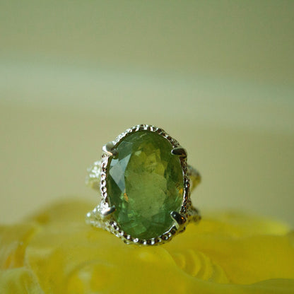 Gaia Beryl Unika Ring  (Str. 44) - Sterling Sølv