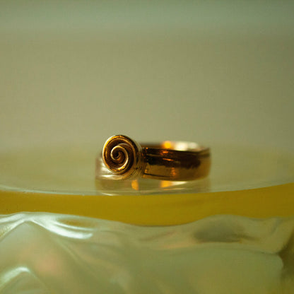 Spiral wave Unika Ring (Str. 52) - Forgyldt