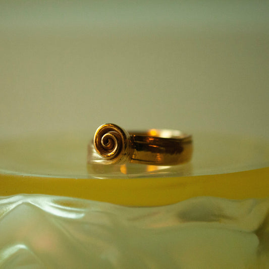 Spiral wave Unika Ring (Str. 52) - Forgyldt