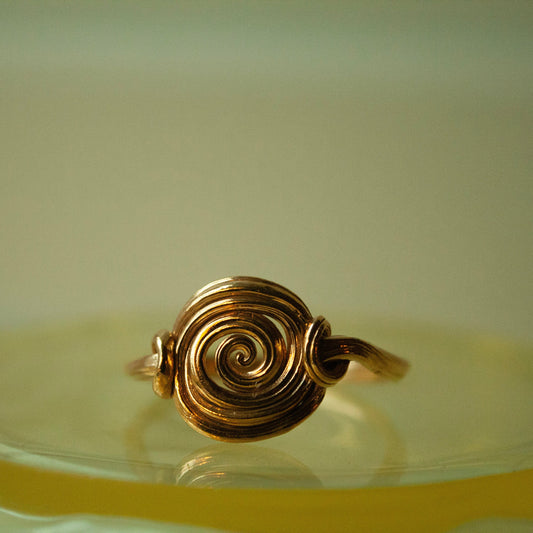Large Miocene Unika Ring (Str. 66) - Forgyldt