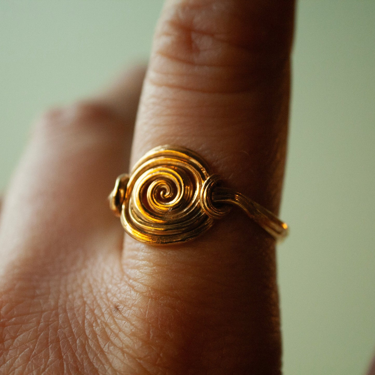 Large Miocene Unika Ring (Str. 66) - Forgyldt