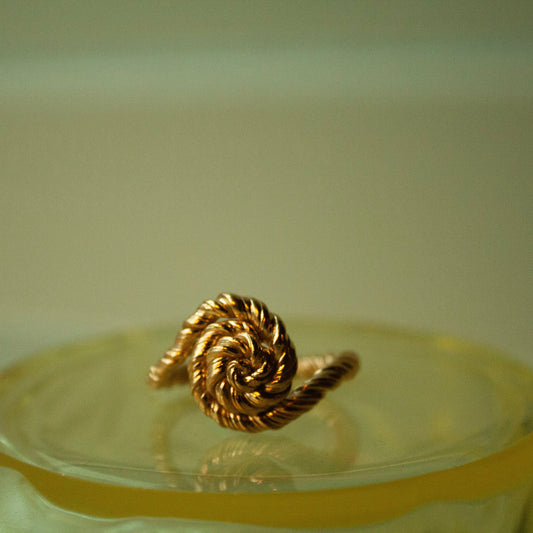Chunky Rose Unika Ring (Str. 56) - Forgyldt