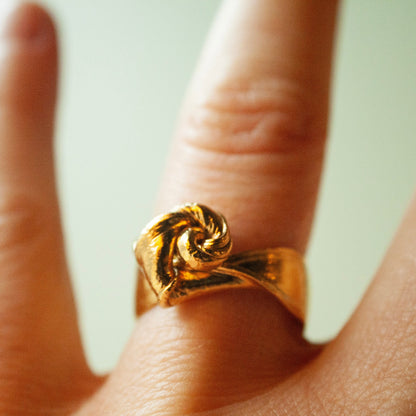 Cubic Rose Unika Ring (Str. 55) - Forgyldt
