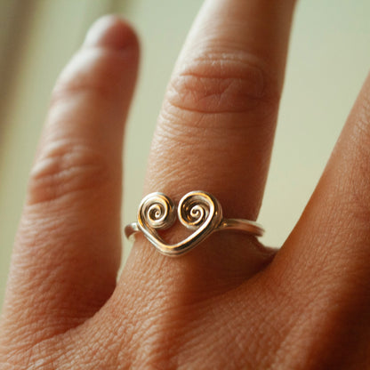 Tiny Heart Unika Ring (Str. 52) - Sterling Sølv