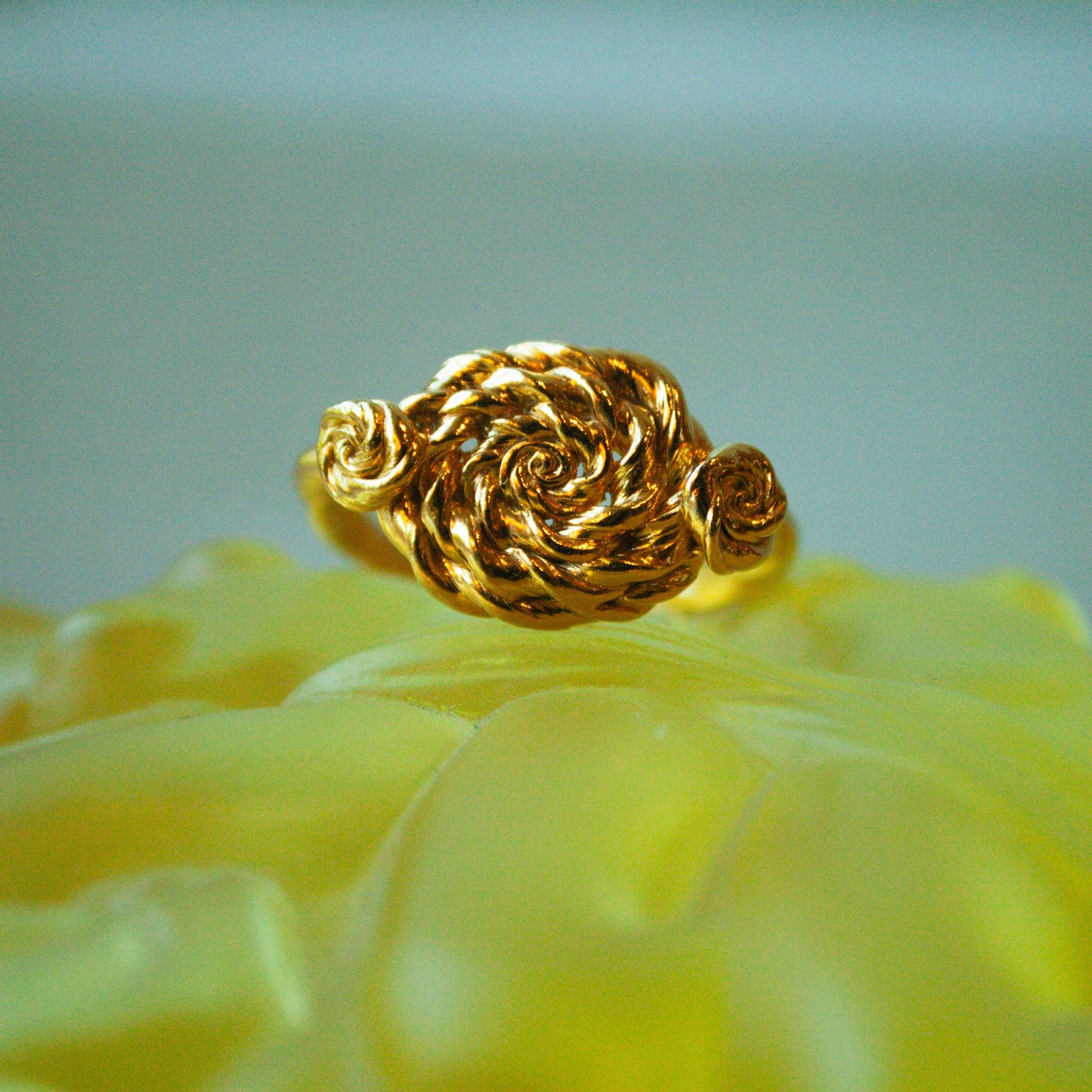 Curly Rose Ring - Forgyldt