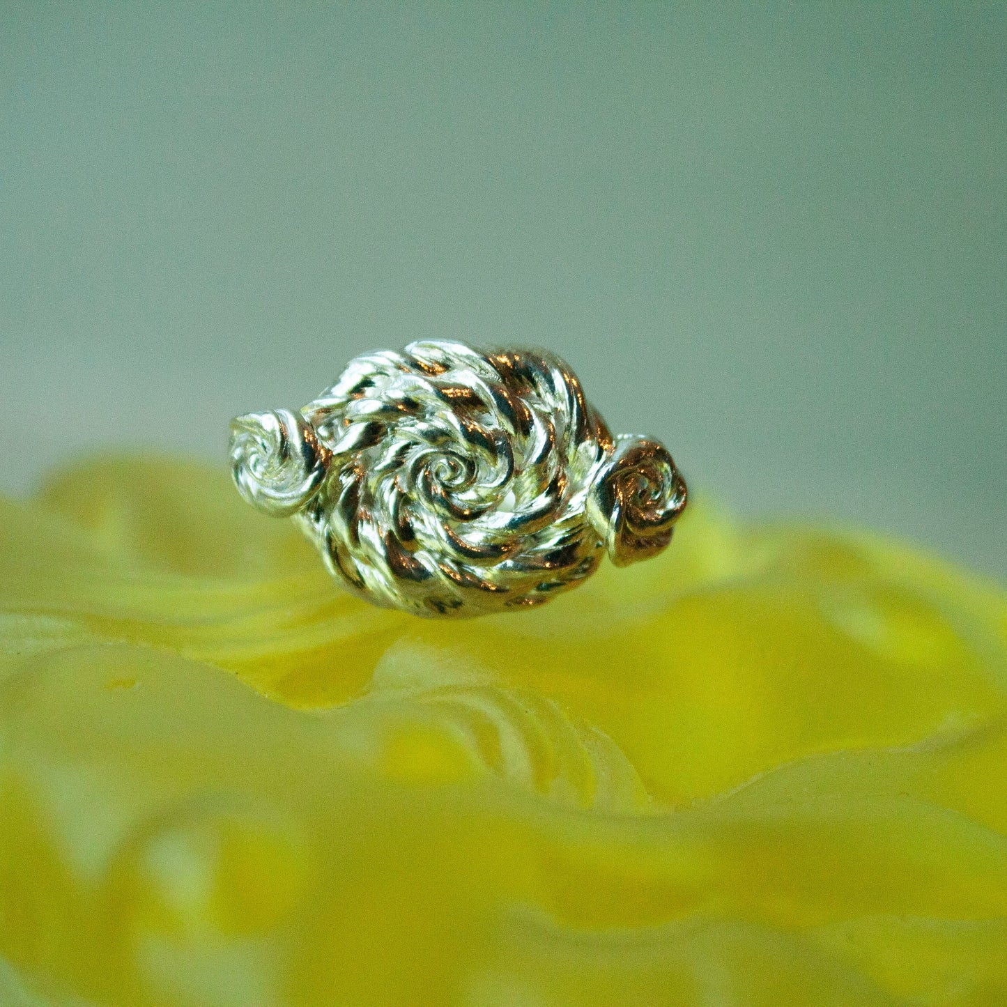 Curly Rose Ring - Sterling Sølv