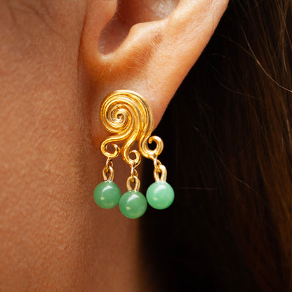 Octo Ørestikkere Aventurin - Forgyldt